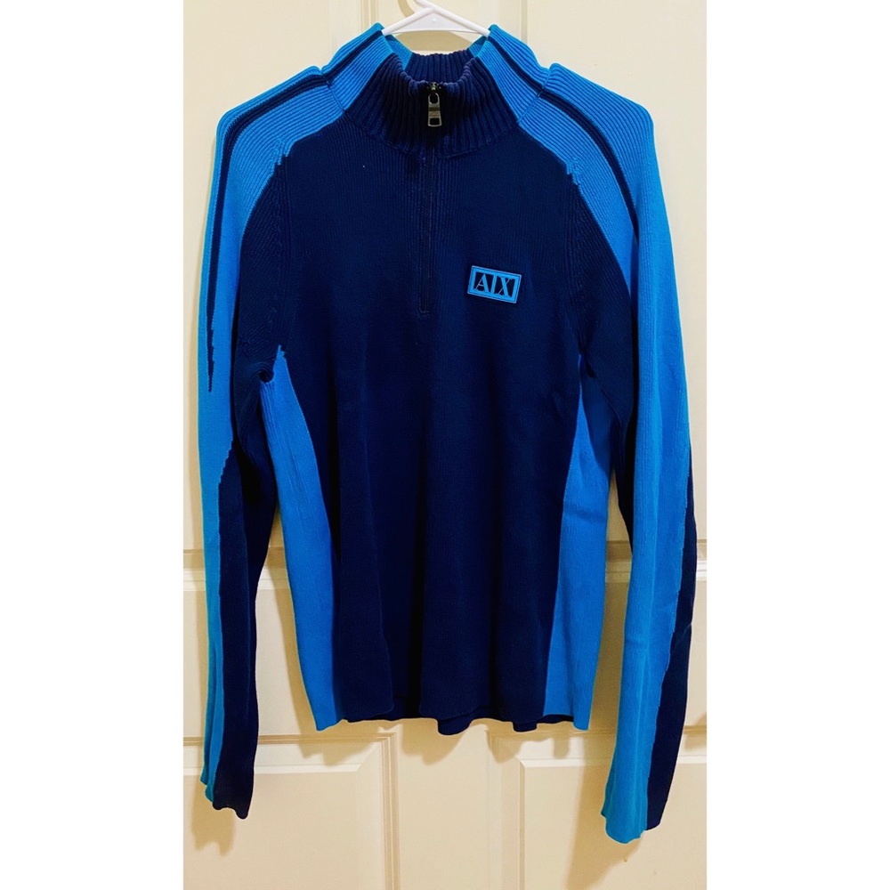 Aramani Exchange Blue Turtleneck